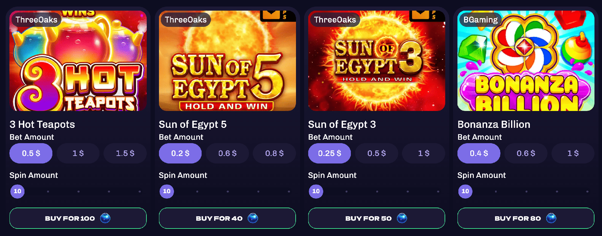 winberry casino providers